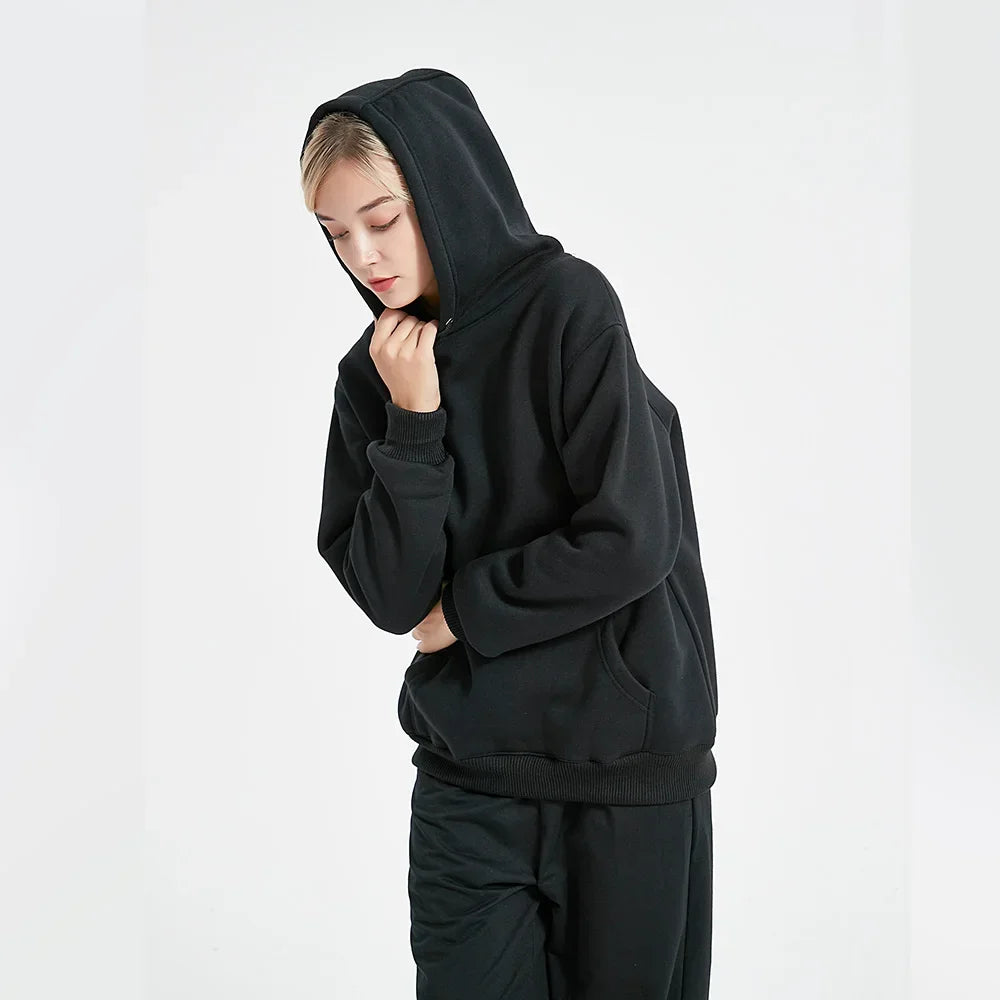 Men's Fleece Oversized Pullover Hoodie — Warm Casual Multi-Color Sweatshirt