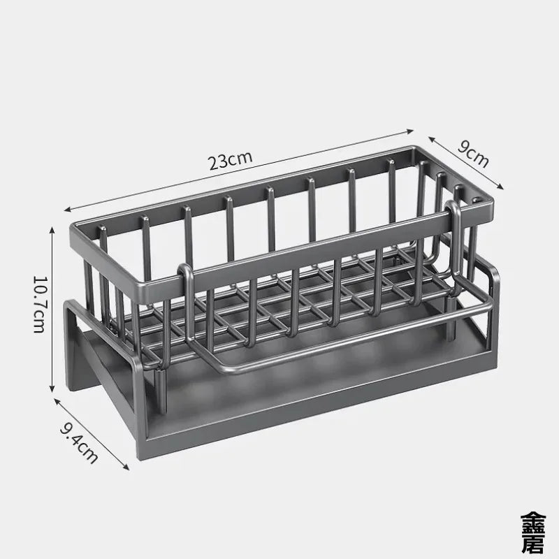 More Counter Space. Zero Drilling. — Tap-Mounted Sink Organizer & Spice Shelf | Drainage Rack, No-Punch Install, Space-Saving Kitchen Storage