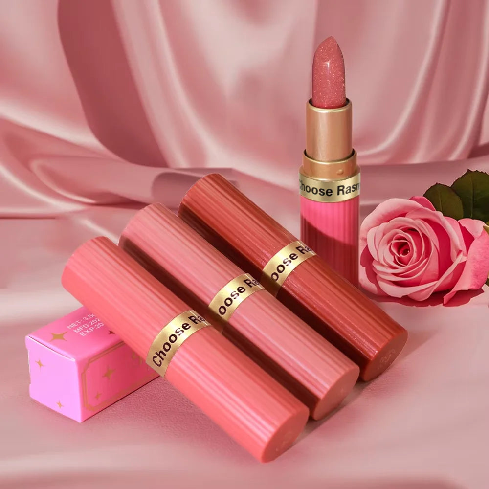 Pearlescent Glitter Velvet Lipstick — Waterproof Matte Shimmer Diamond Finish