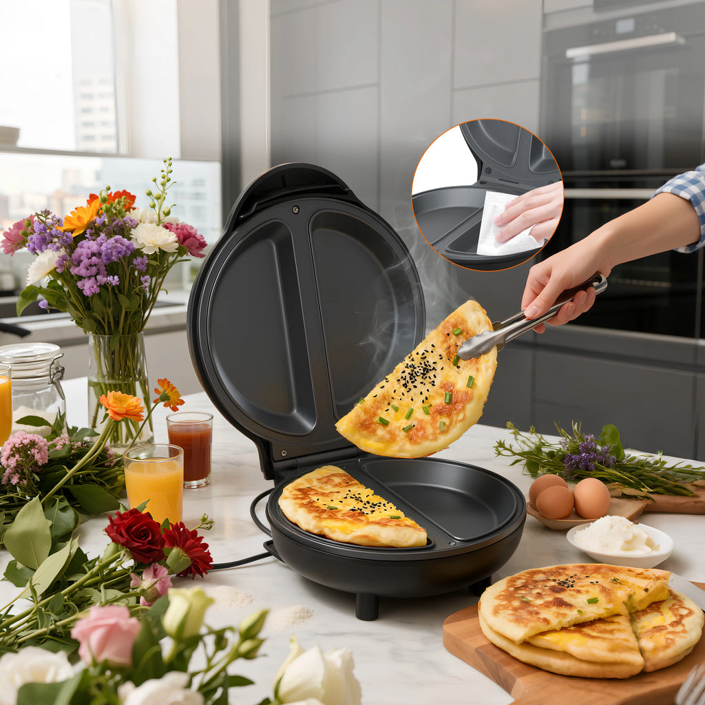 SUPERLEX 750W Electric Omelette & Bread Maker – Non-Stick, Multi-Function with Smart Light Indicator