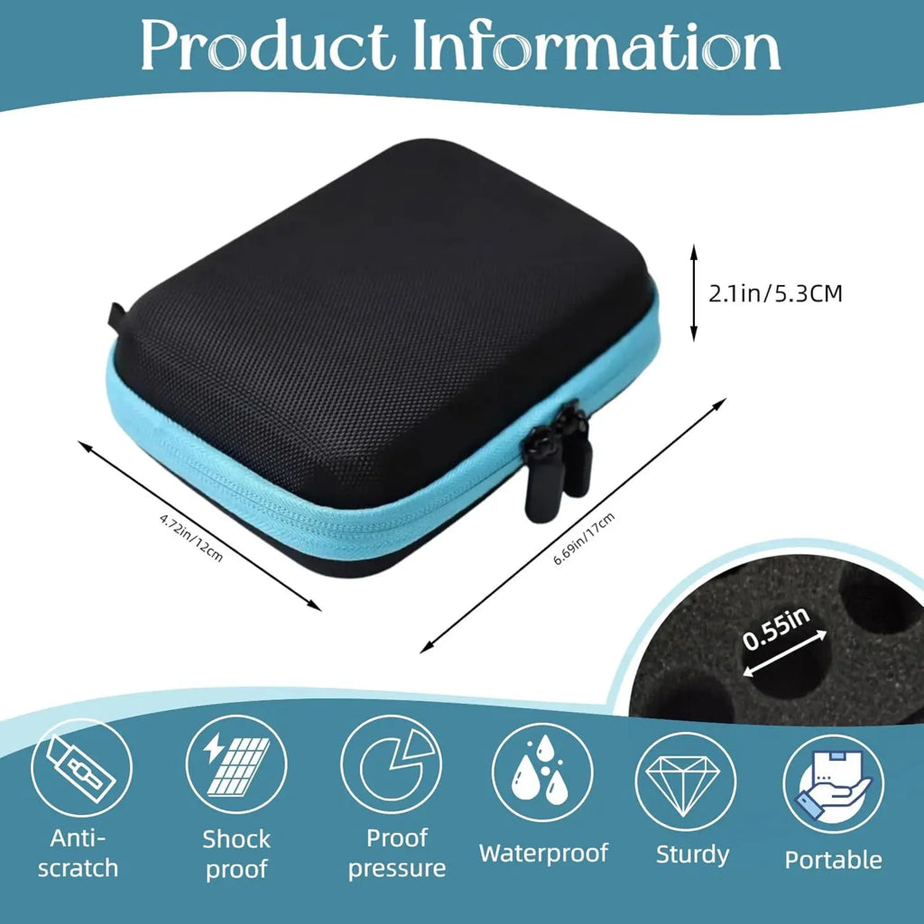 30-Grid Insulin Vial Storage Case – Portable Peptide Bottle Organizer for 1–3ml Vials