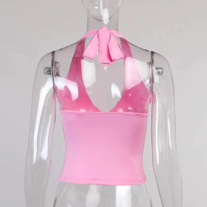 Sexy Off Shoulder Crop Top – Sleeveless Bare Back Club Party Women's Summer Top