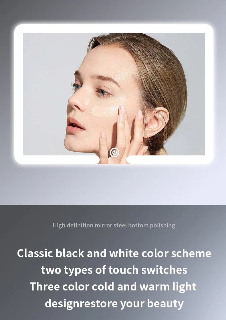 LED Car Sun Visor Vanity Mirror — Rechargeable HD Makeup Mirror