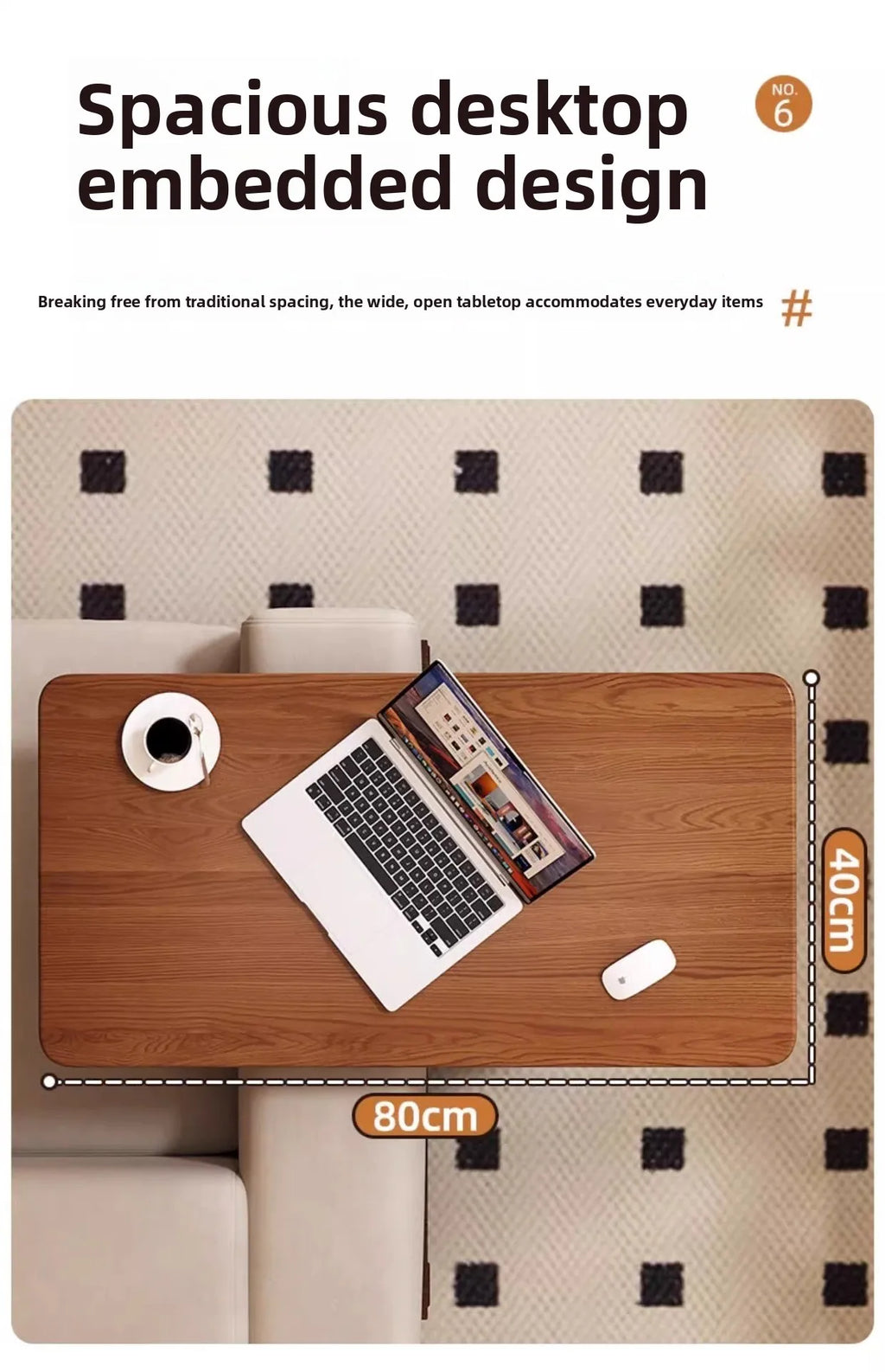 Bedside Laptop Holder & Reading Desk — Portable Bedside Table Board for Writing, Office & Computer Use