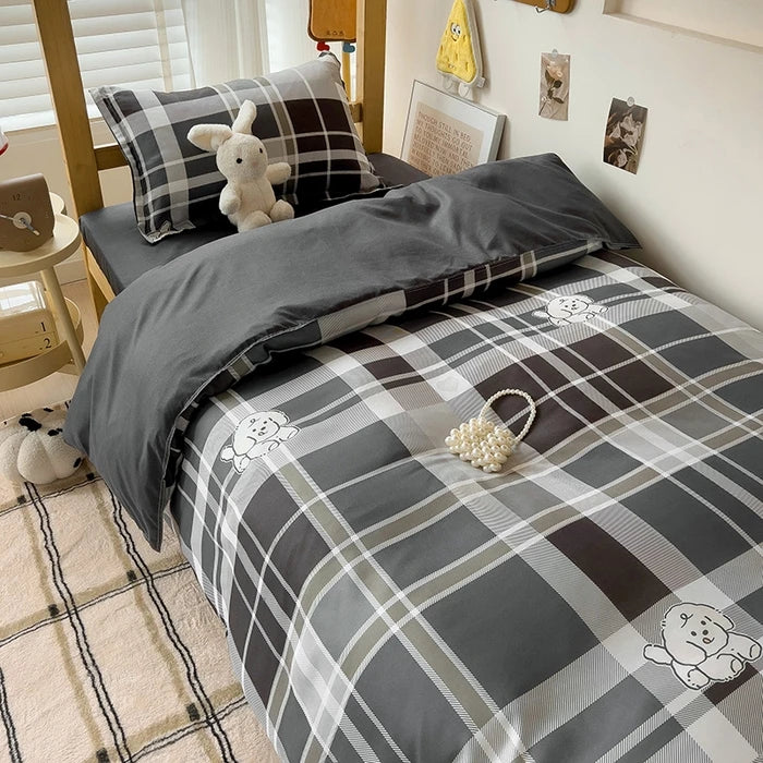 Microfiber Reactive Print Bedding Set – Duvet Cover, Flat Sheet & Pillowcases, 16 Patterns & 5 Sizes