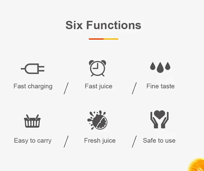 Multifunction Portable USB Rechargeable Blender – Electric Fruit Mixer, Orange Juicer & Milkshake Maker
