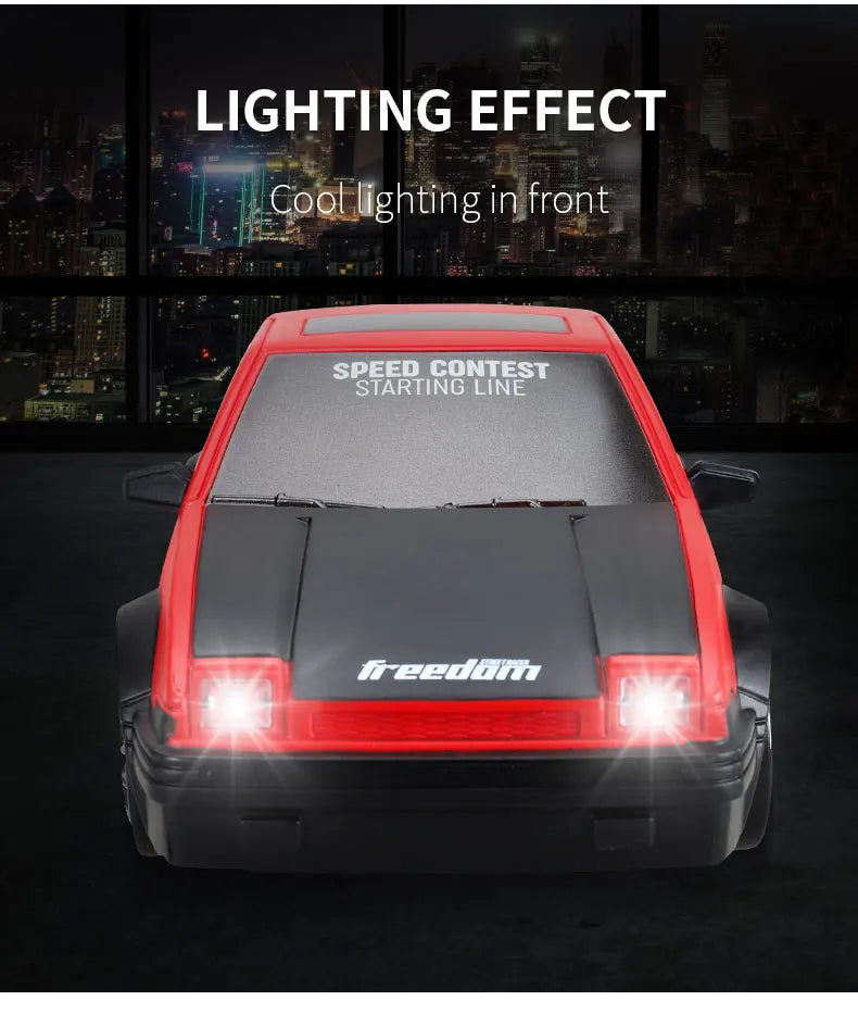 1:24 Scale 4WD RC Drift Car – 20KM/H High Speed LED Racing Vehicle