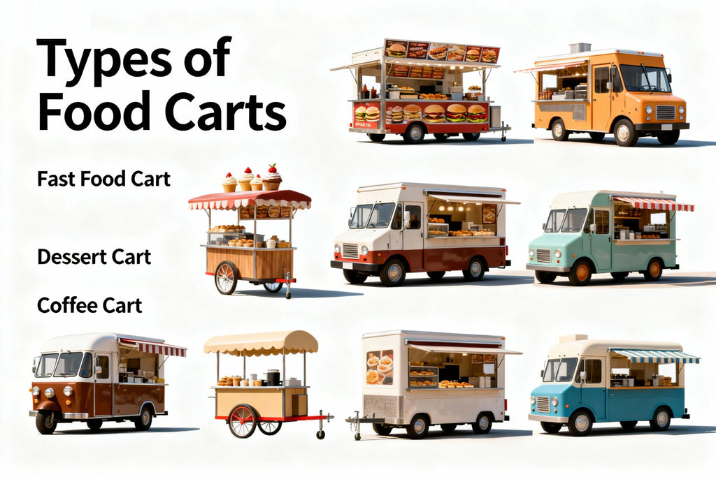 Small Round Mobile Catering Trailer — Street Breakfast Food Cart Truck