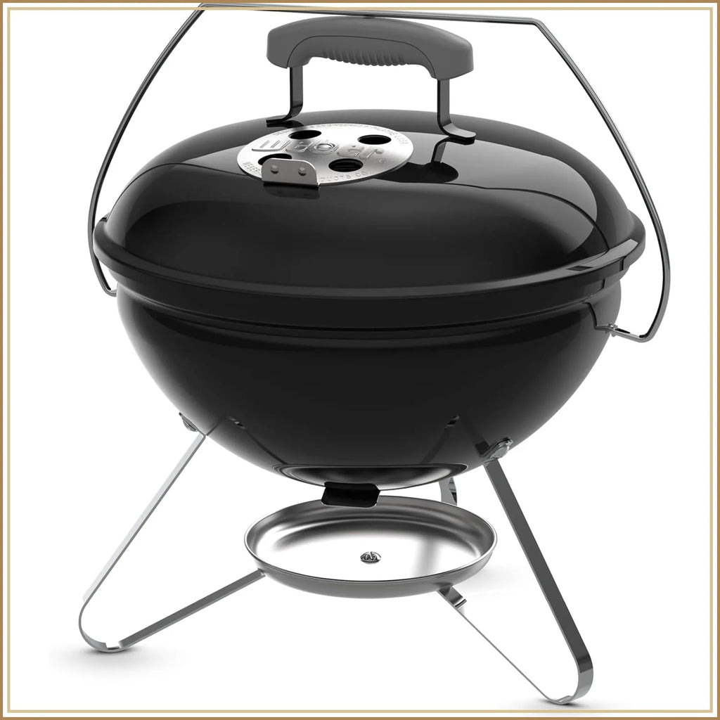 Portable 14" Charcoal Grill | Compact BBQ Kettle, Lid Lock, Porcelain-Enameled Finish, 10.5 lbs, Camping, Tailgating & Balcony