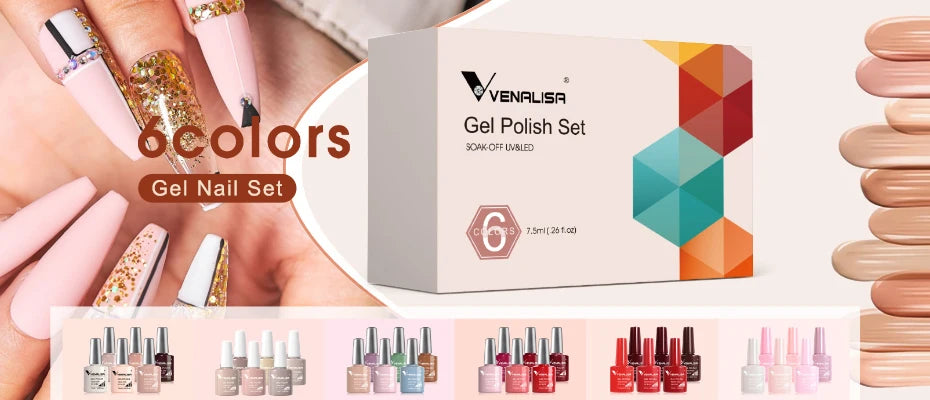 Venalisa VIP4 Gel Nail Polish 7.5ml — Soak Off UV/LED Long-Lasting Color