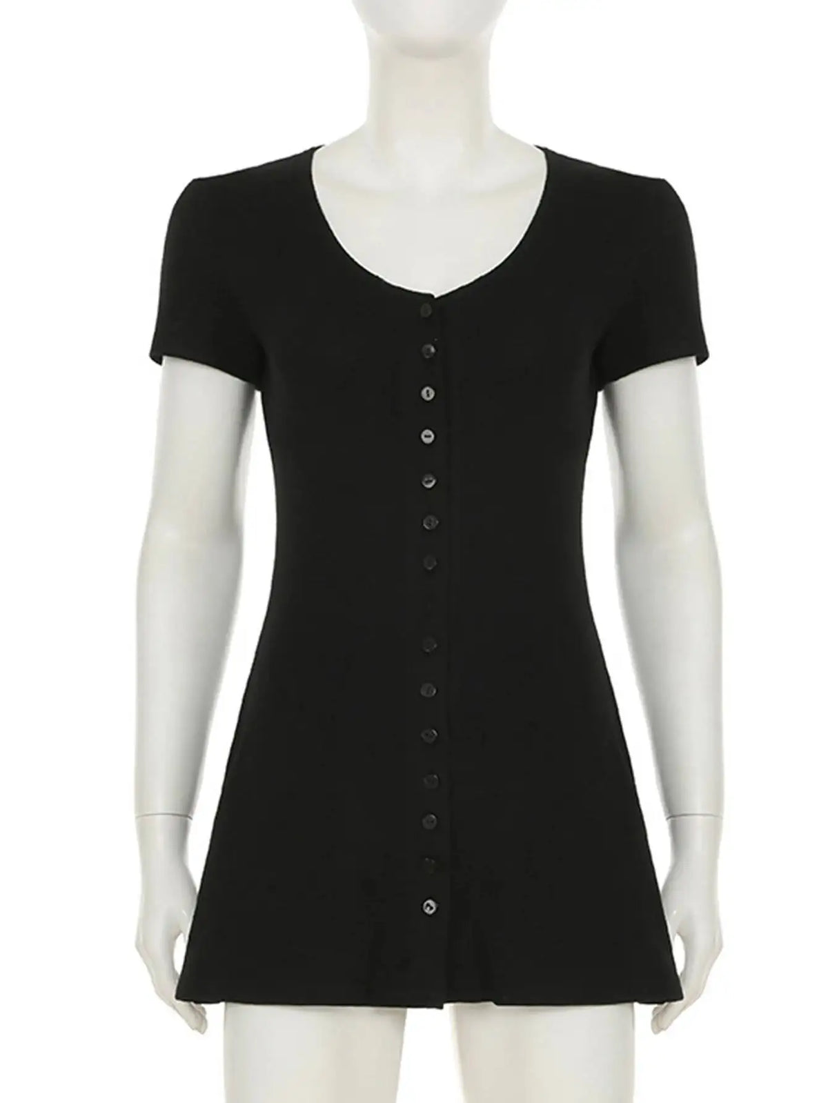 Sexy Black Mini Summer Dress – Elegant Bodycon Birthday Party & Evening Short Dress