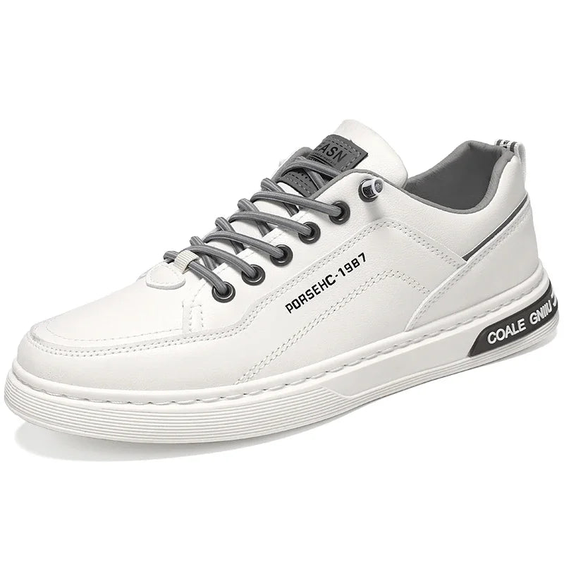 Men’s Breathable White Casual Sneakers — Lightweight Everyday Shoes