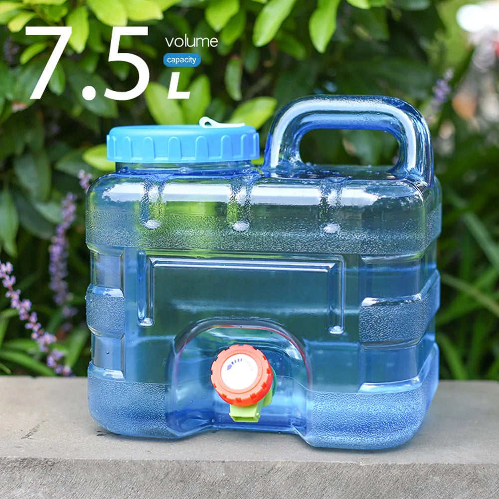 APWIKOGER 5L–10L Portable PC Water Bucket with Faucet – Leakproof Camping & Car Water Tank Container