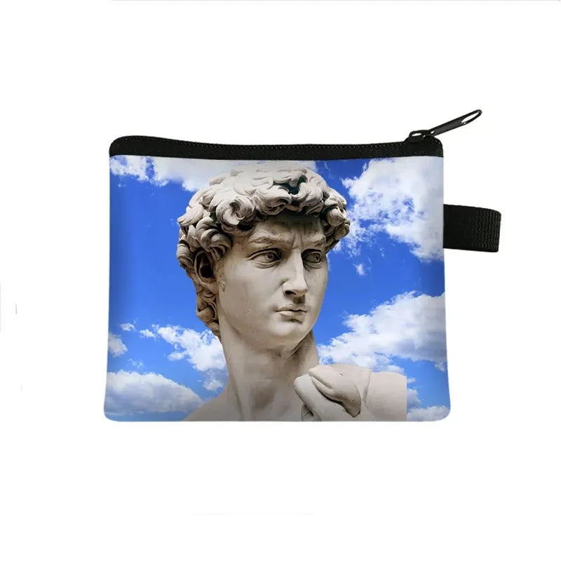 Vintage Oil Painting Floral Coin Purse Mini Clutch Wallet – Bohemian Nylon Organizer Wallet for Women