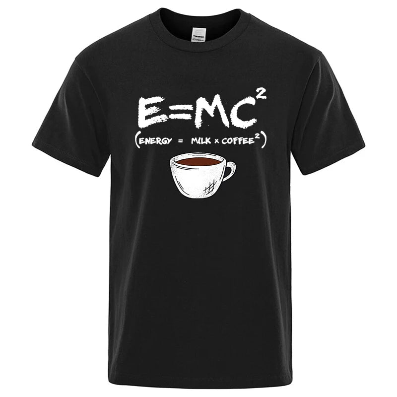 Men's Funny Energy Print Cotton T-Shirt — Humorous Graphic Tee