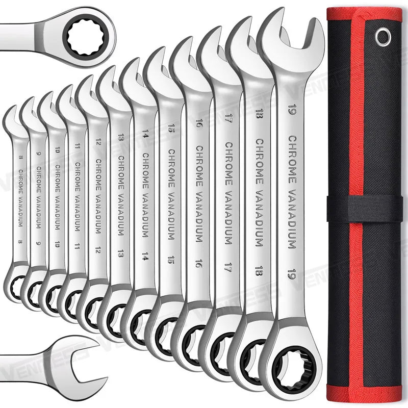 72-Tooth Metric Ratcheting Wrench Set