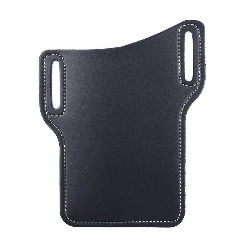 Men's Leather Phone Holster Belt Bag – Cellphone Loop Waist Pouch & Running Travel Wallet