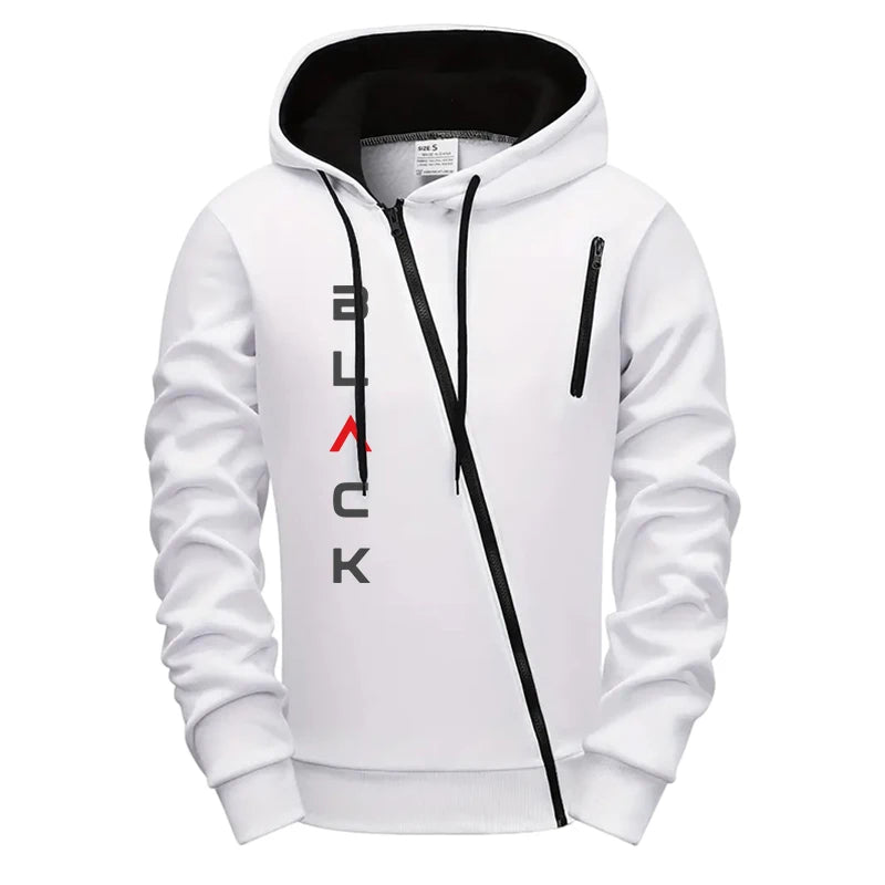 Men's Letter Print Zipper Hoodie Jacket & Jogger Pants Set – Casual Fashion Autumn Winter Tracksuit