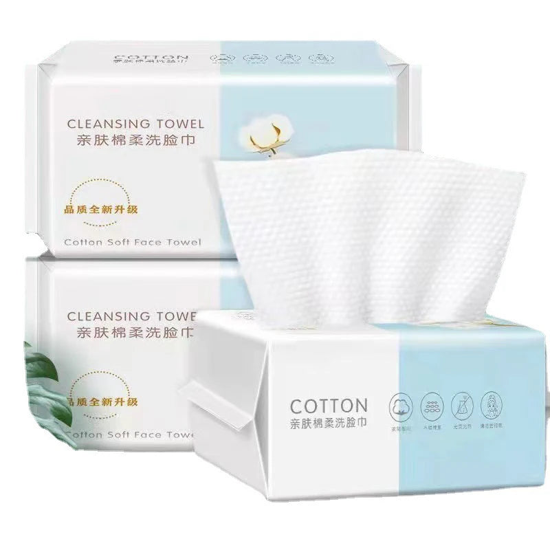 Disposable Pearl Cotton Face Towels — Wet & Dry Cleansing Towel