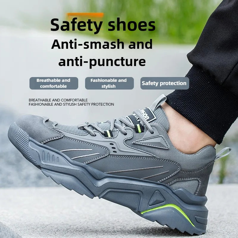 Steel Toe Safety Sneakers – Kevlar Anti-Puncture Insulated Work Shoes