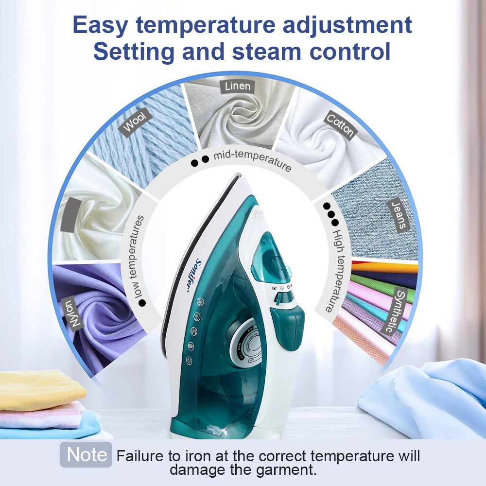 Portable Mini Steam Iron & Garment Steamer — Adjustable Ceramic Soleplate (v2)