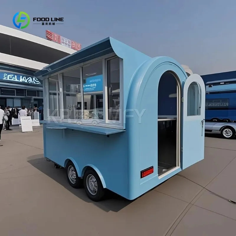 Full Kitchen Mobile Food Trailer with Water Sink – Outdoor Fast Food Cart