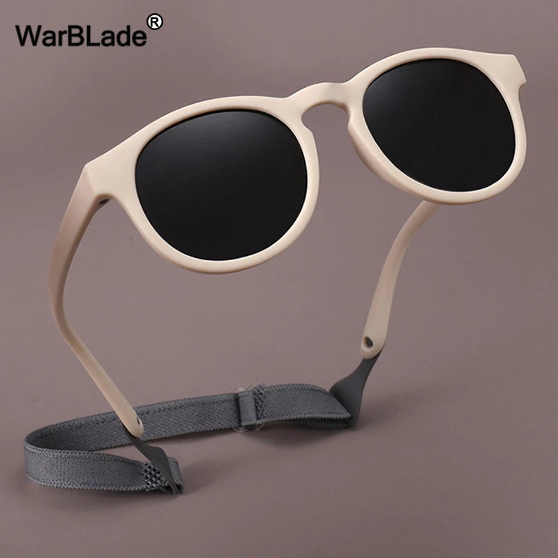 WarBlade Kids Round Polarized Sunglasses | Silicone Flexible Safety UV400 Baby Eyewear 0-3 Years