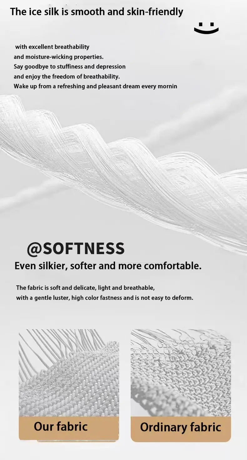 Satin Ice Silk Elastic Fitted Sheet – Solid Color Mattress Cover, No Pillowcase