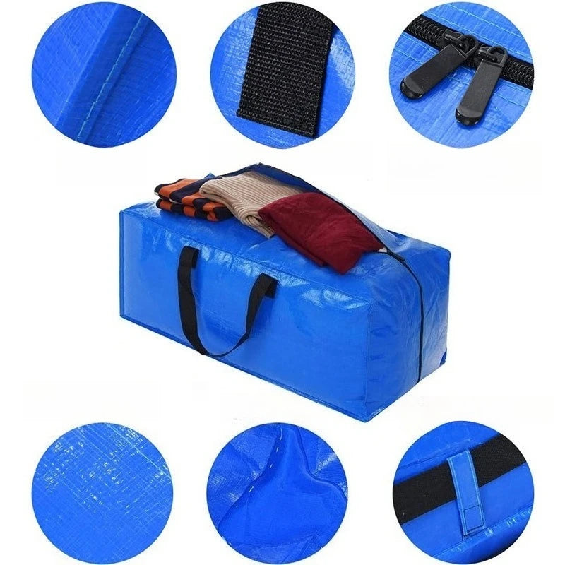 Large Foldable Woven Storage & Moving Bag