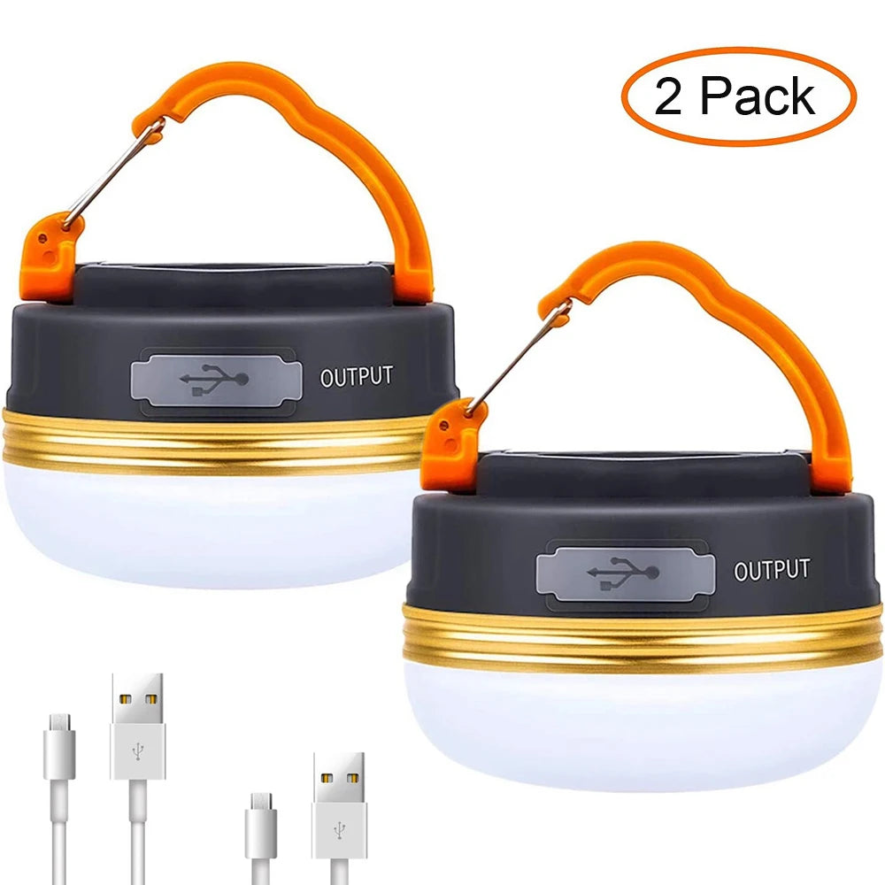 10W USB Rechargeable Camping Lantern – 1200mAh Portable Hanging Tent Light for Hiking & Outdoor Use