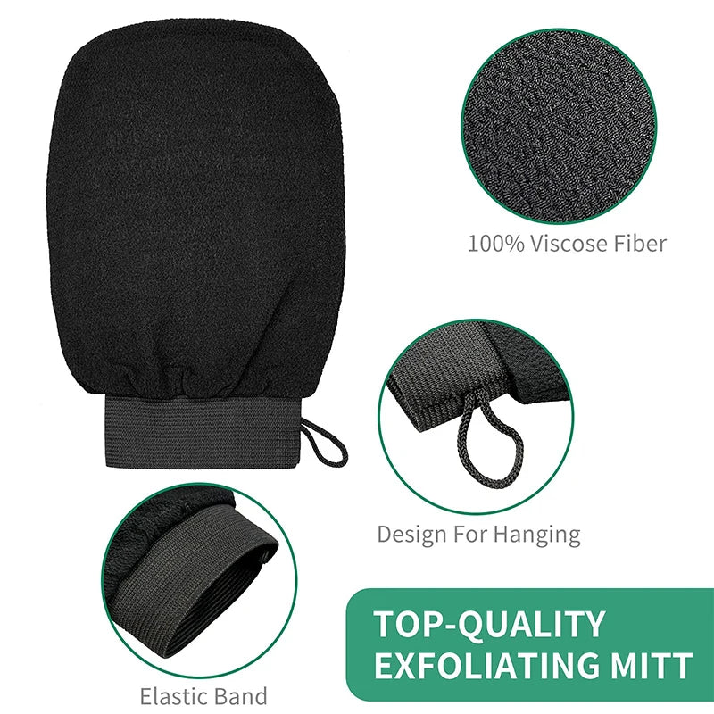 Moroccan Hammam Bath Scrub Glove – Exfoliating Body & Facial Tan Massage Glove