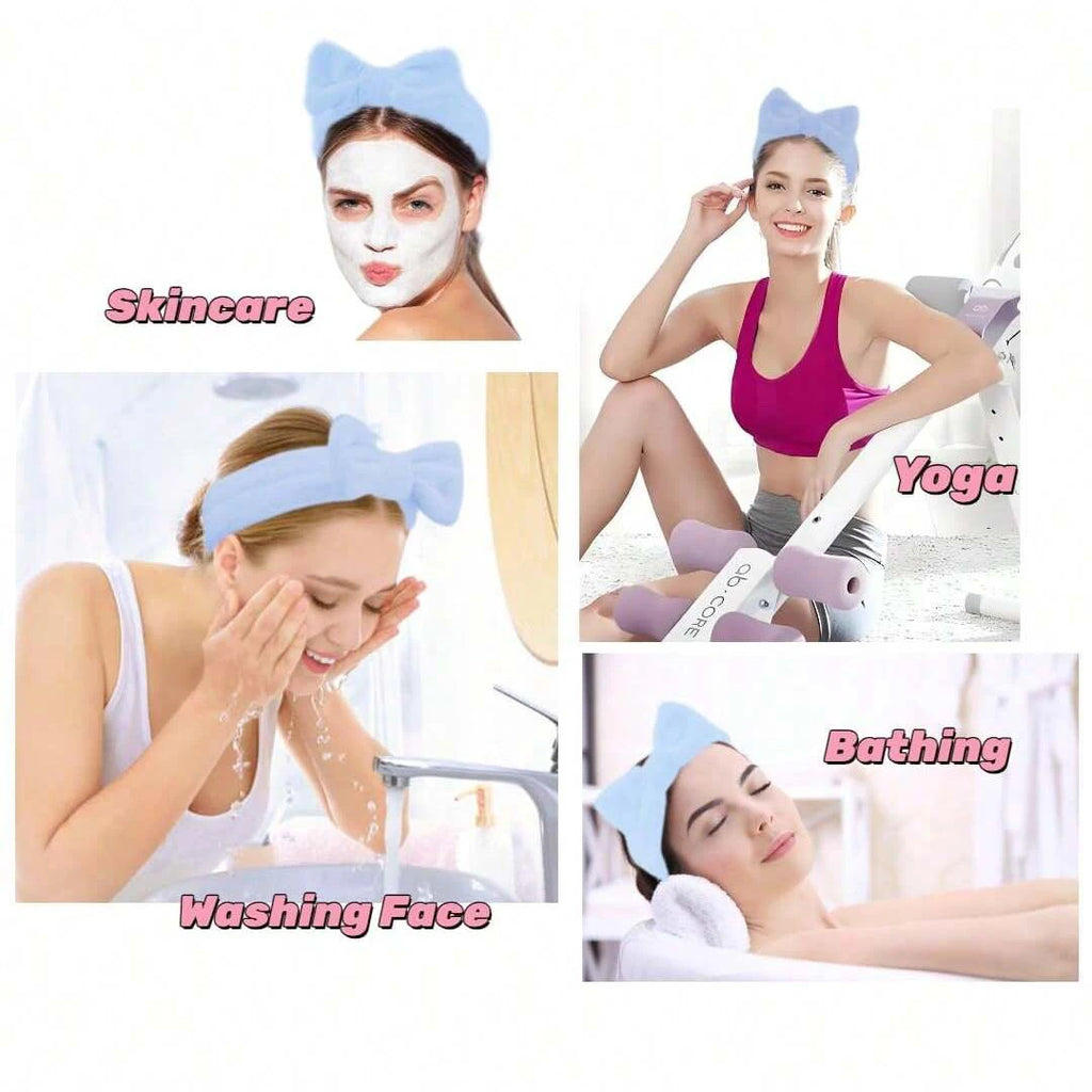 7-Piece Home Skincare Set – Facial Cleansing Brush, Mask Sponge, Hair Band & Storage Bag Beauty Kit