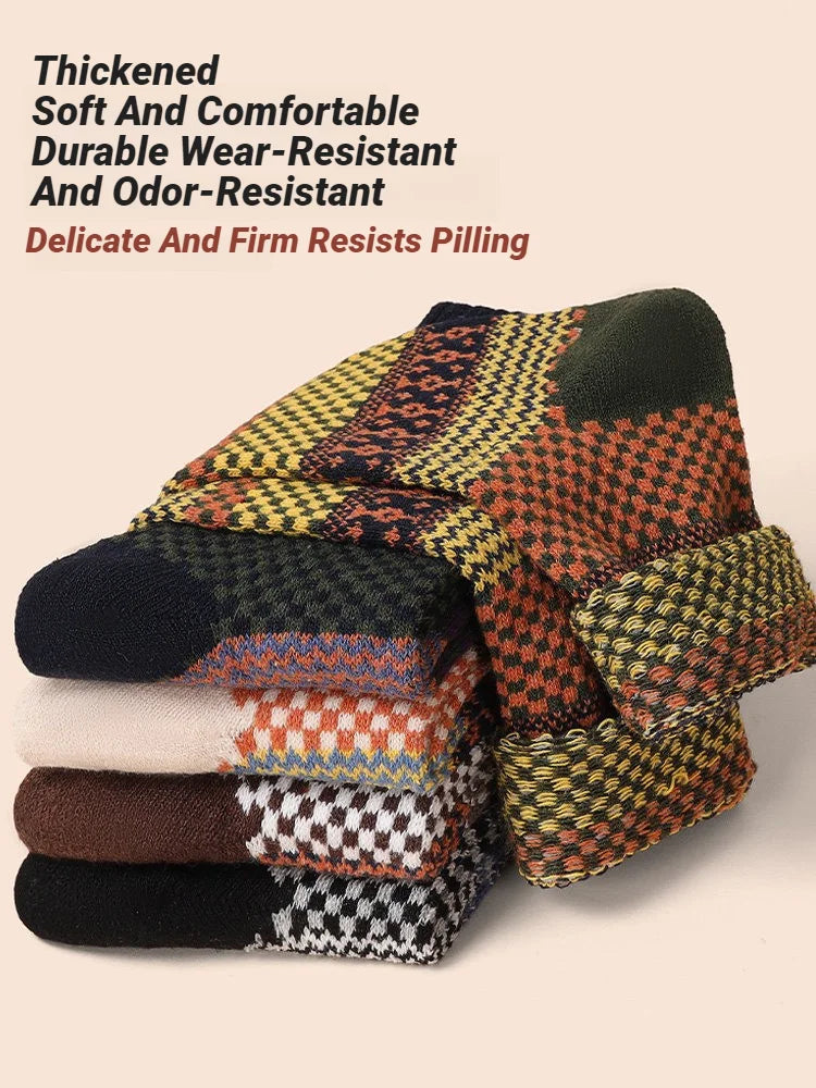 Men's Retro Winter Knit Socks