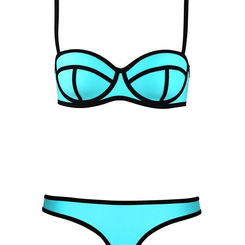 Spaghetti Strap Backless Bikini 2-Piece Set — Women's Split Swimsuit 2025