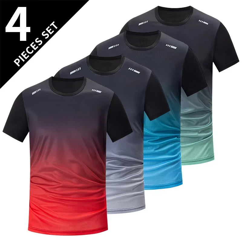 Men's Gradient Quick-Dry Sport T-Shirt — Multi-Pack Athletic Tees