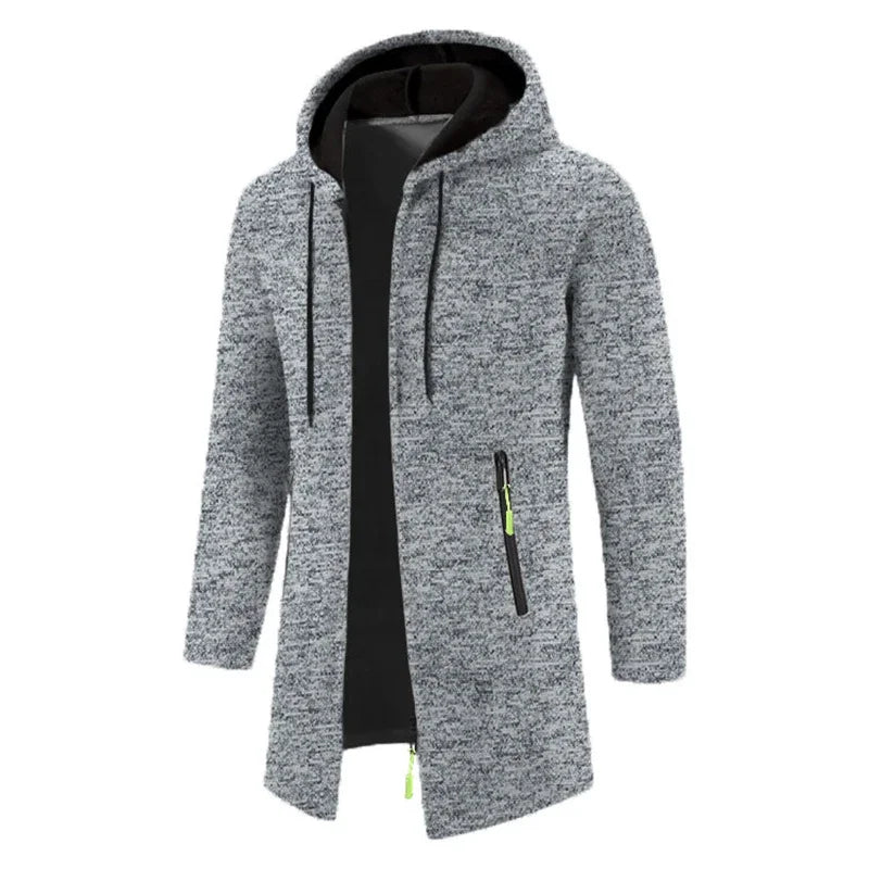 Men's Longline Zip-Up Hoodie