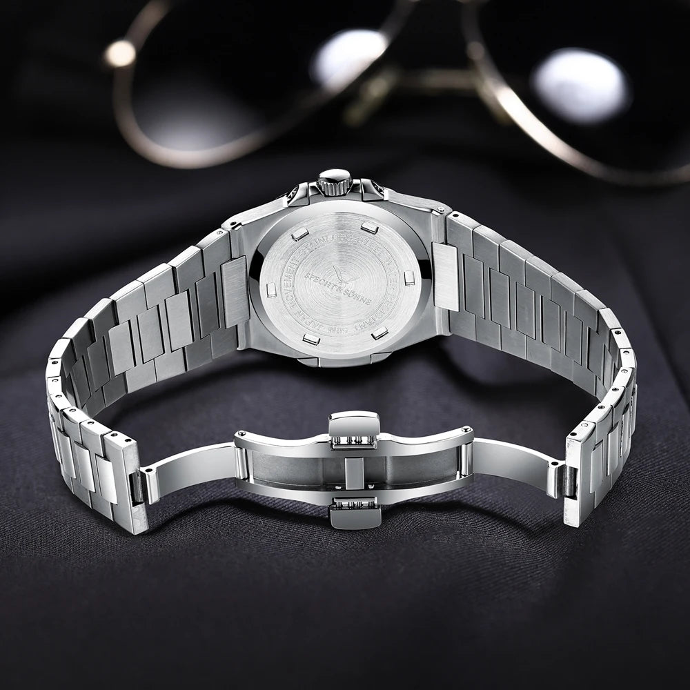 Specht & Söhne Men's 40MM Slim Quartz Watch | Sapphire Crystal 50M Waterproof Classic 5711