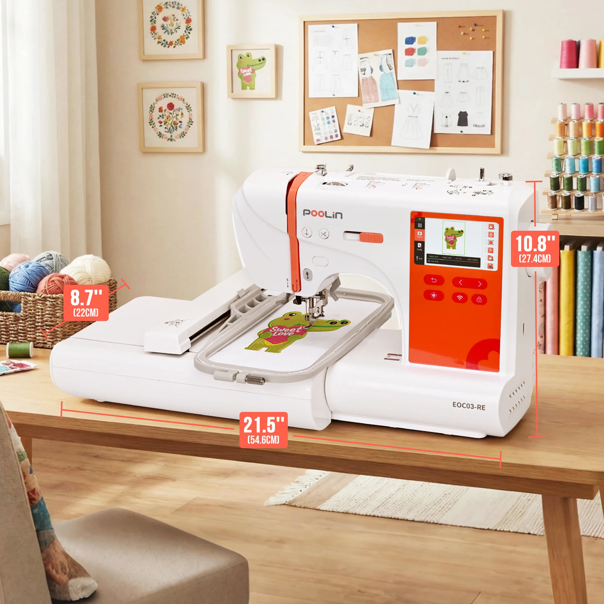Computerized Embroidery Machine – Touchscreen & Two Hoops