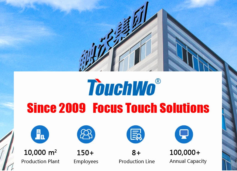 TouchWo IP65 Industrial All-in-One PC – 8" to 21.5" PCAP Touch, 1080p, Win10, Embedded/Wall Mount