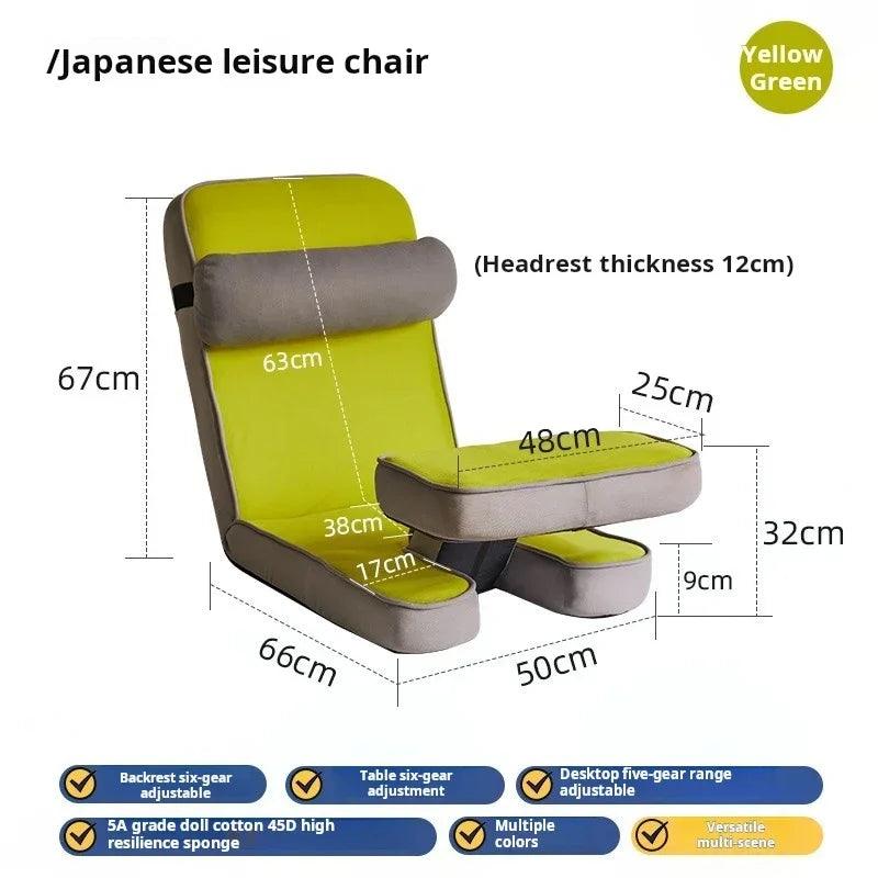 Cotton Folding Floor Sofa with Backrest