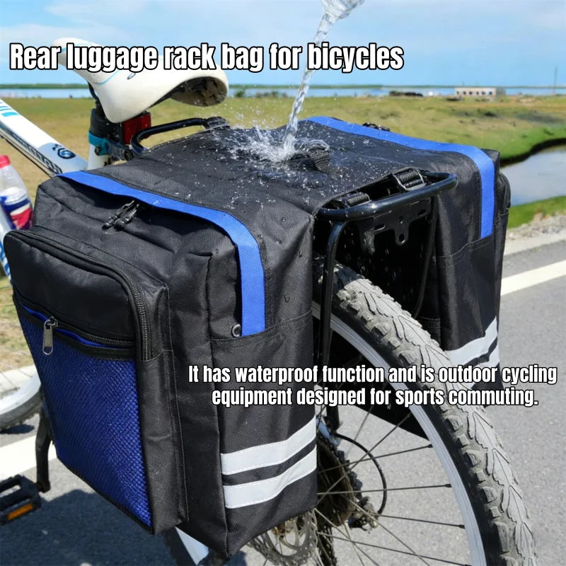 Waterproof Bicycle Rear Seat Bag — Double-Sided Reflective