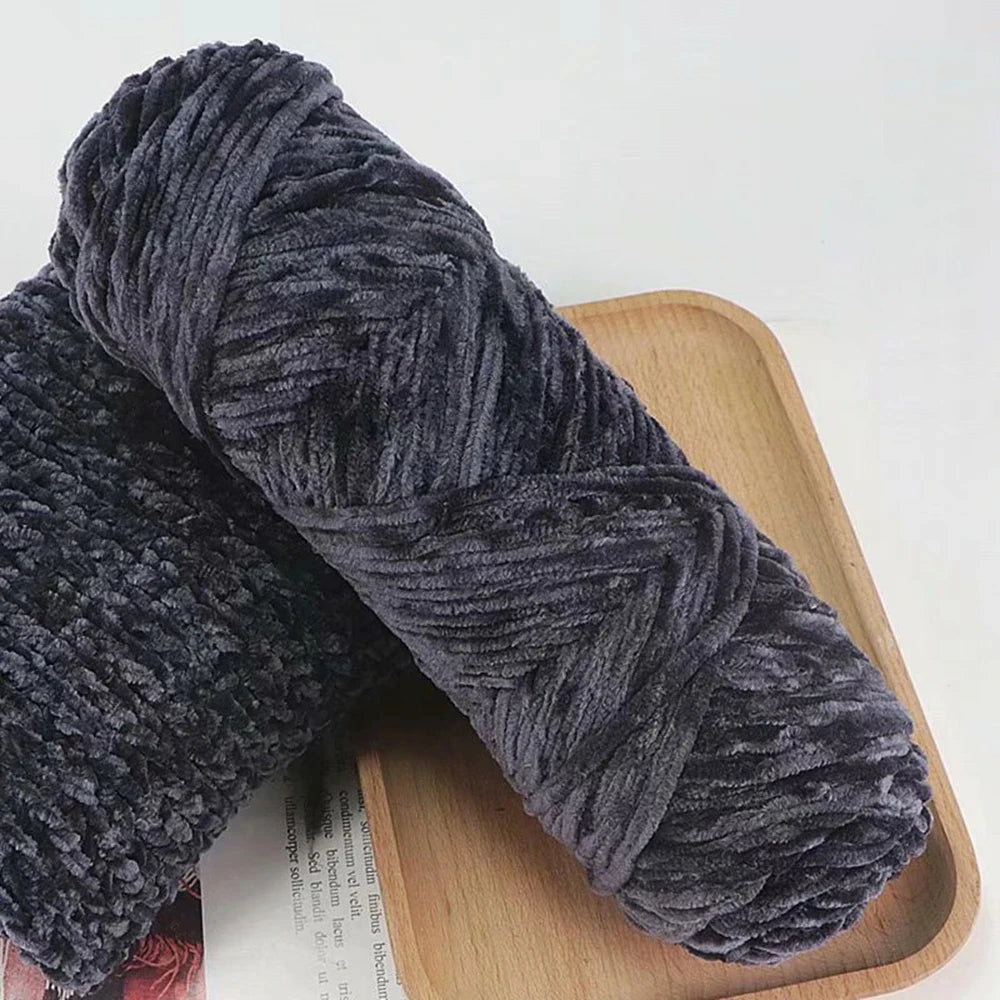 Chenille Soft Velvet Yarn – 95g Blended Knitting Wool for Crochet Scarves, Baby Blankets & Hats