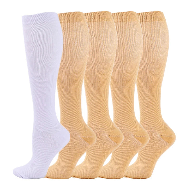 Women's Medical Compression Socks 20-30mmHg – 5 Pairs Varicose Veins, Diabetes, Nurse & Sports Running