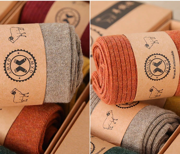 Thick Wool-Blend Mid-Calf Boot Socks