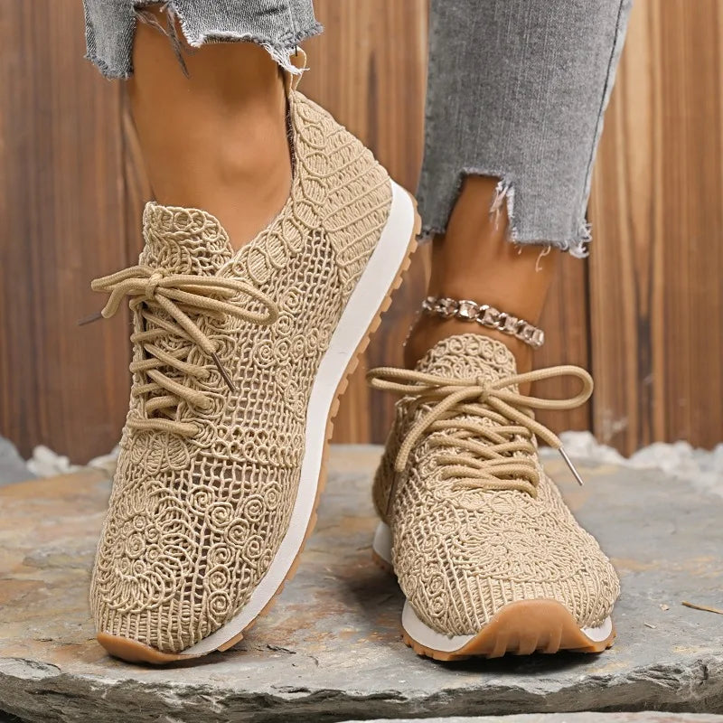 Women's Air Mesh Lace-Up Sneakers