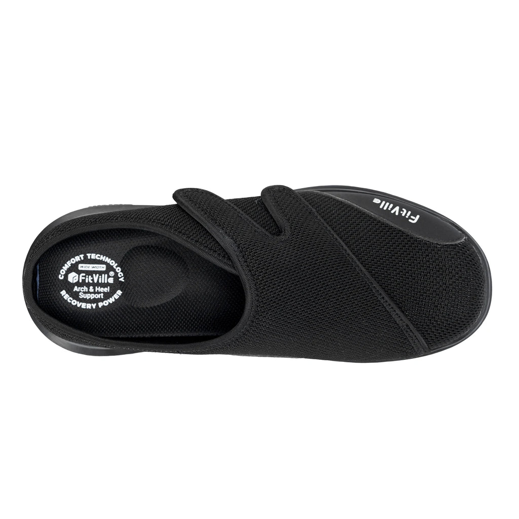 Men's Extra Wide Diabetic Half Slippers – Adjustable Lightweight for Swollen Feet & Plantar Fasciitis