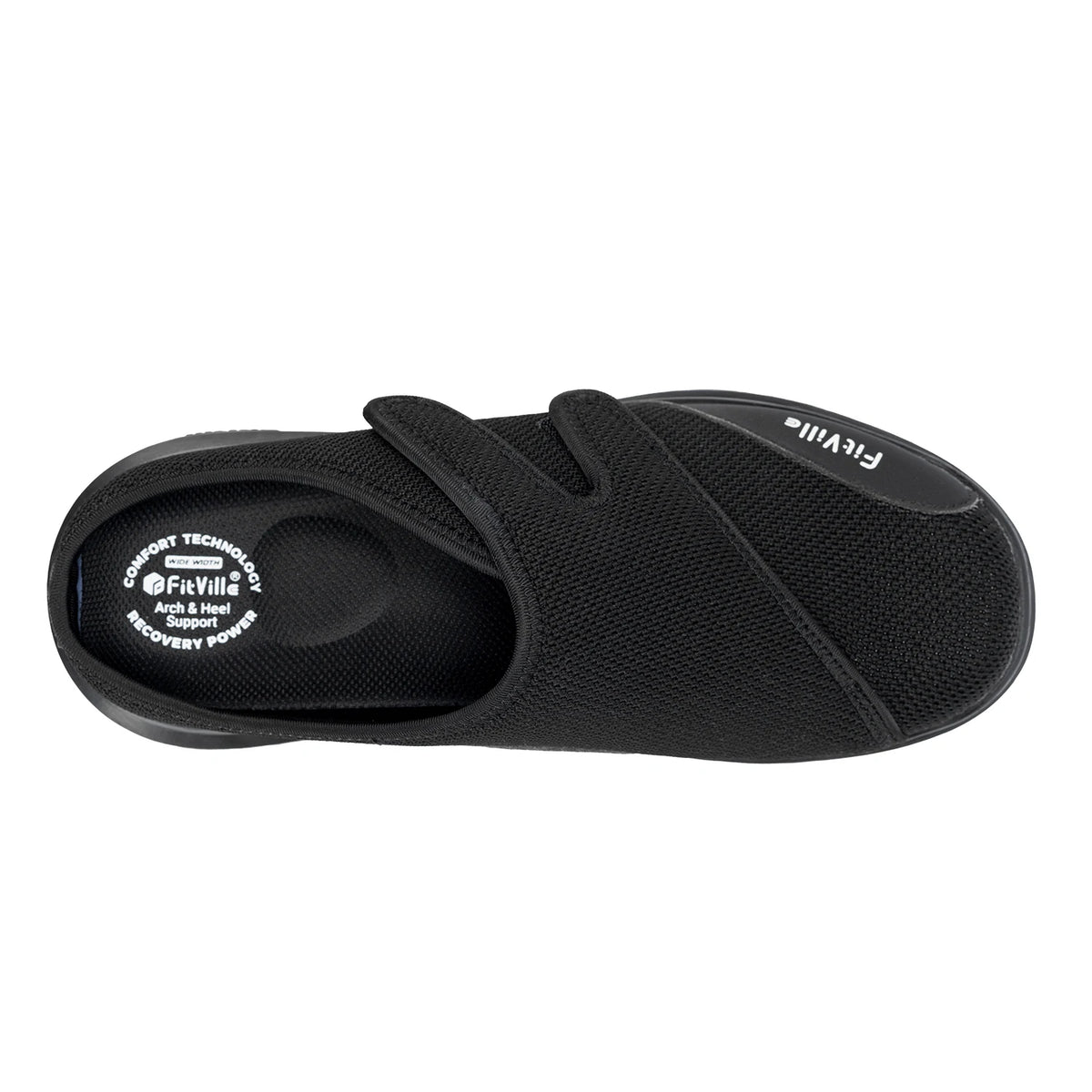 Men's Extra Wide Diabetic Half Slippers – Adjustable Lightweight for Swollen Feet & Plantar Fasciitis