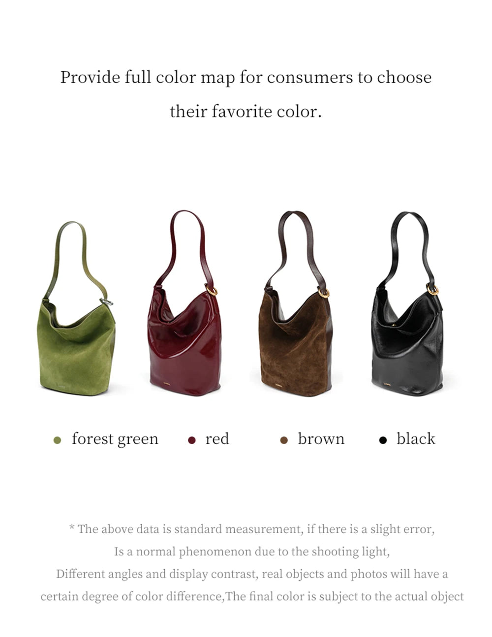 LA FESTIN Genuine Leather Bucket Bag – Designer Crossbody Shoulder Handbag for Women