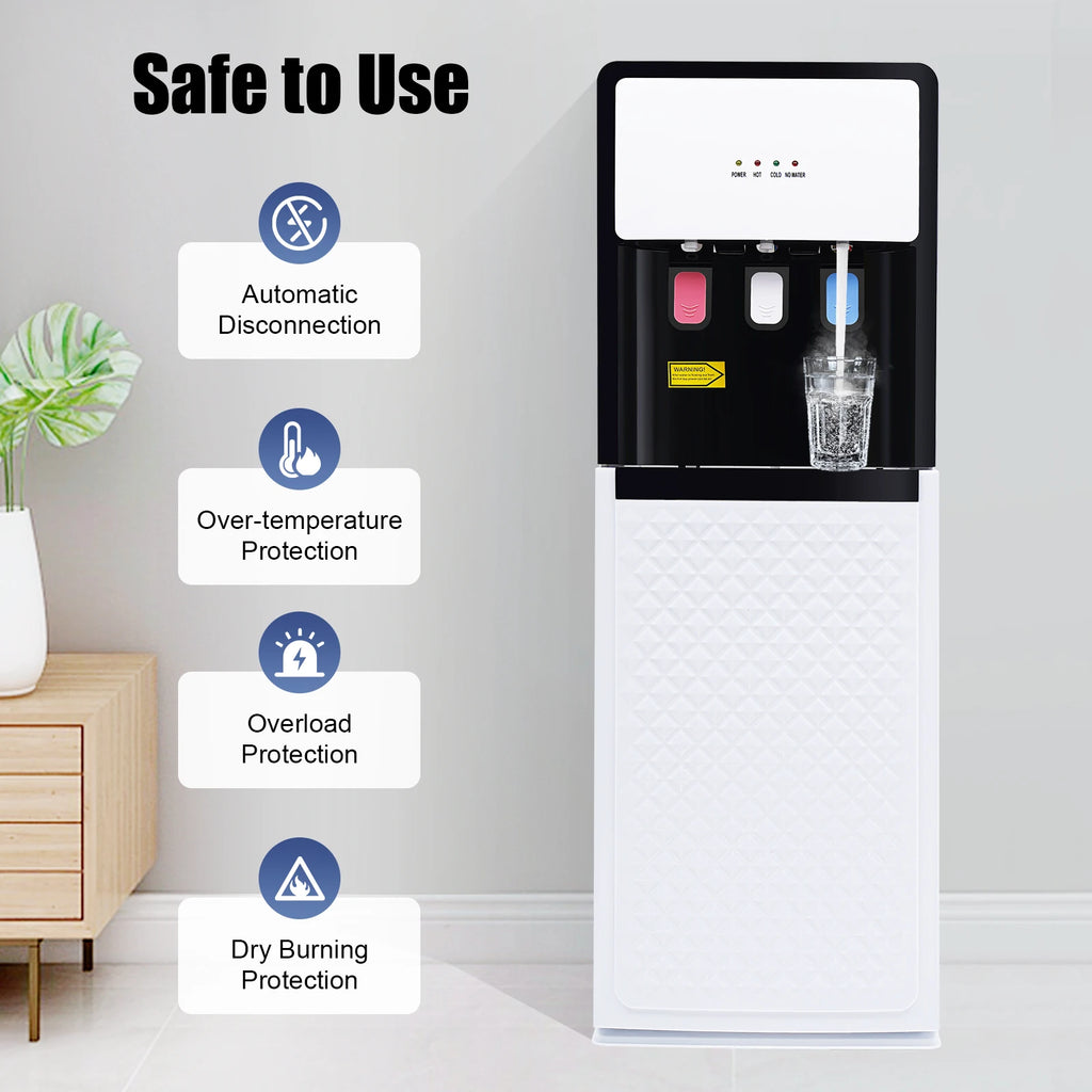 Bottom-Loading Hot & Cold Water Dispenser — Standing Water Cooler for Home & Office | 110V/220V