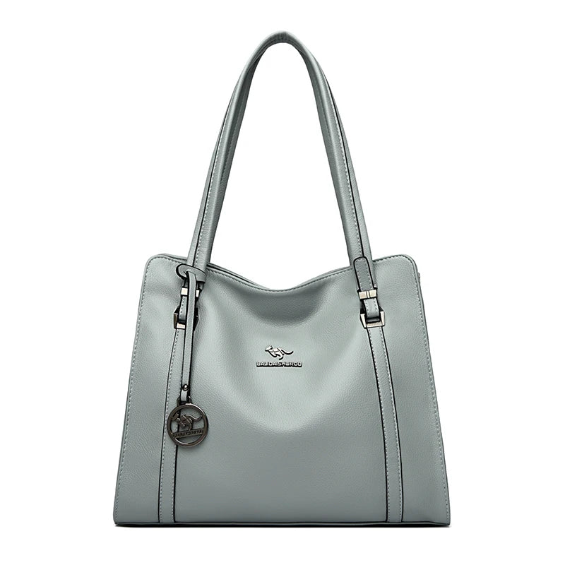 Luxury Soft PU Leather Tote Bag – Large Capacity Sequin Crossbody Shoulder Bag for Women
